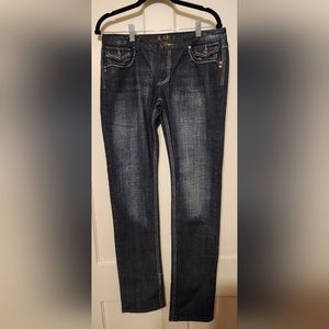 Red Rivet Skinny Vintage Pre-Loved Jeans Juniors Sz 11 Great Condition